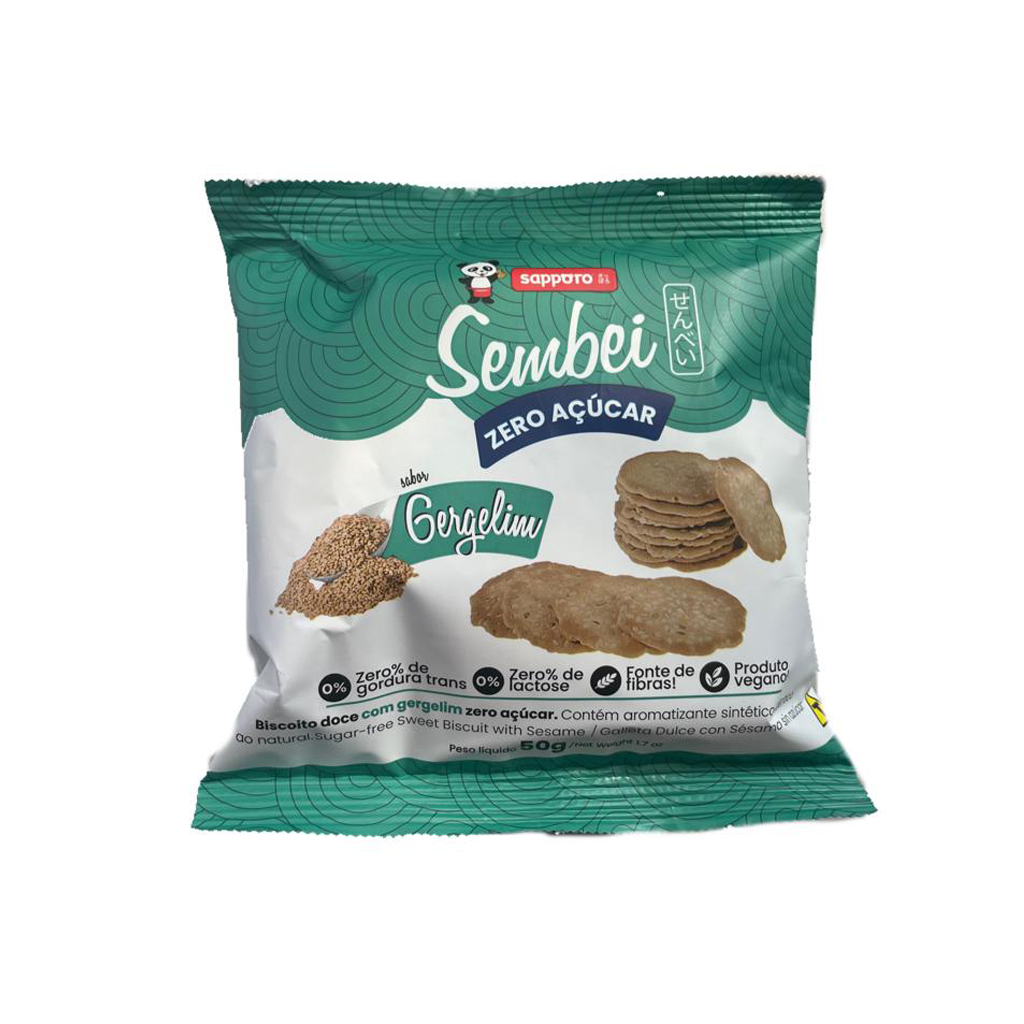 Cookie Sembei Gergelim Zero Acucar Satsumaya 40g