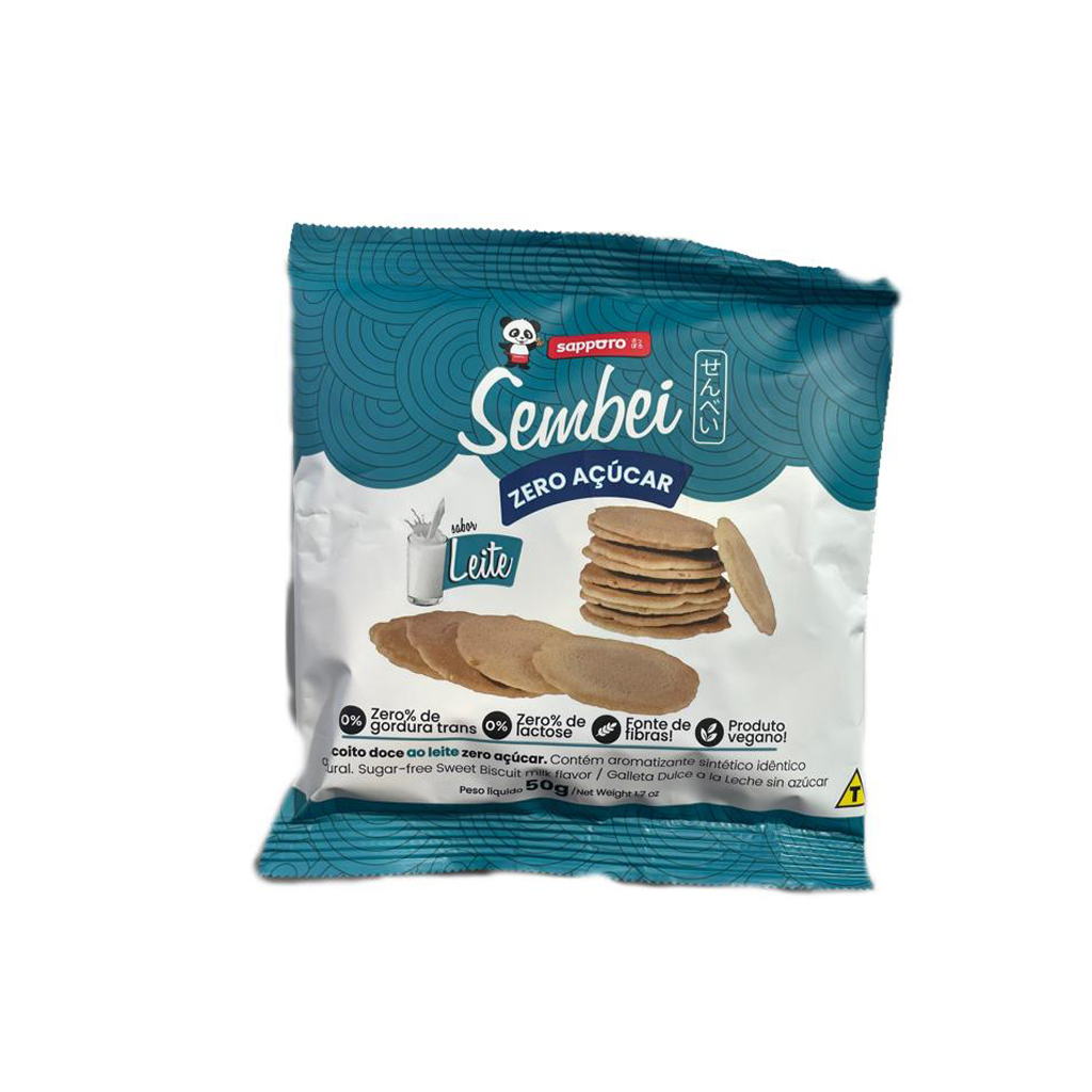 Cookie Sembei Leite Zero Acucar Satsumaya 40g