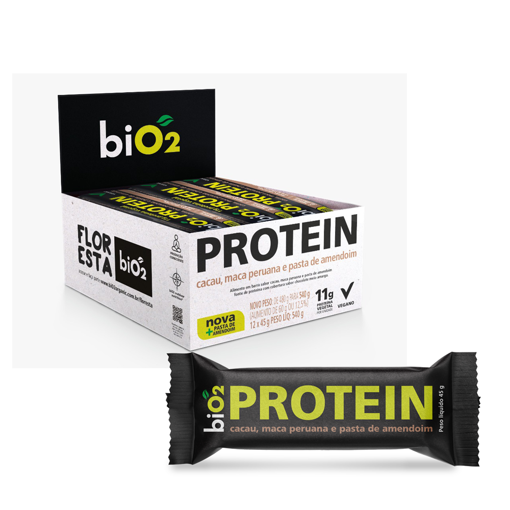 Bio2 Protein Bar Cacau E Maca Peruana 45g