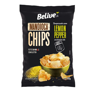Chips Mandioca Belive Lemon Pepper 50G Belive