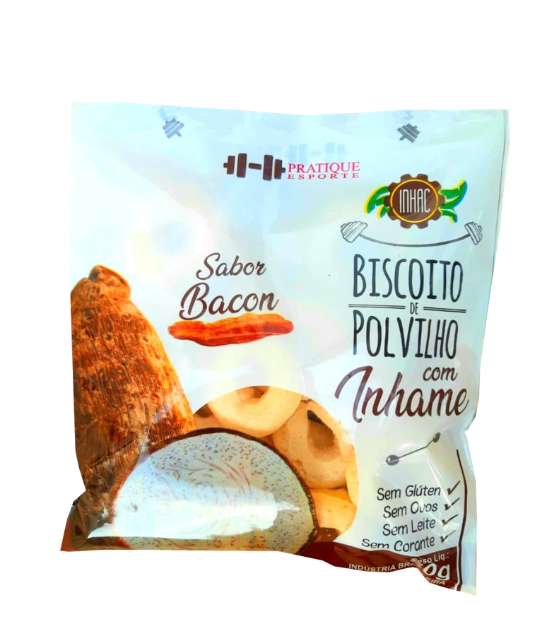 Biscoito de Polvilho Inhame Sabor Bacon 50G