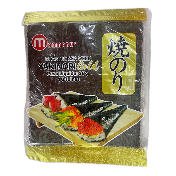 Alga Nori 28G C/10 Folhas - Manmaru
